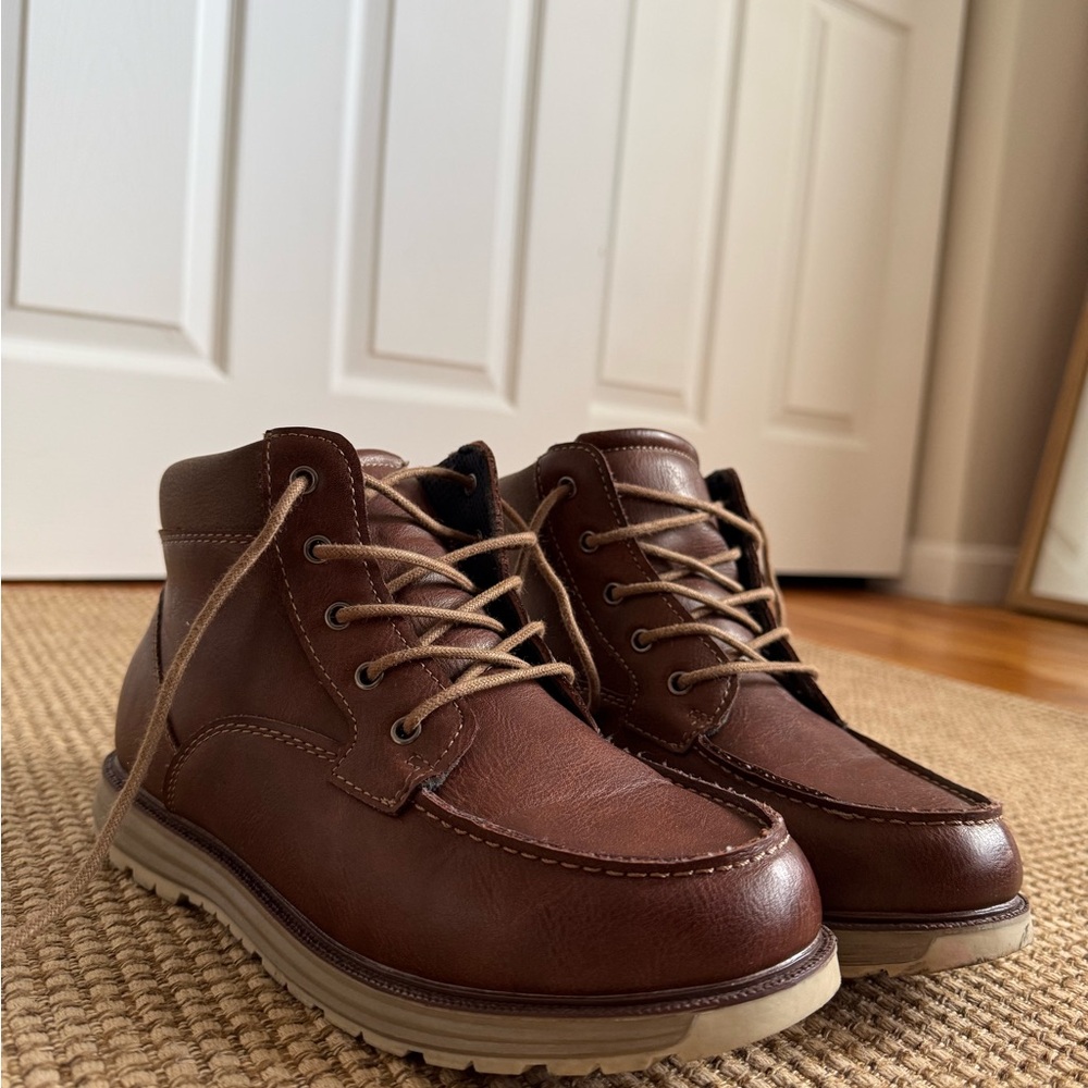 Brown Leather Ankle Boots - Picture 4 of 6